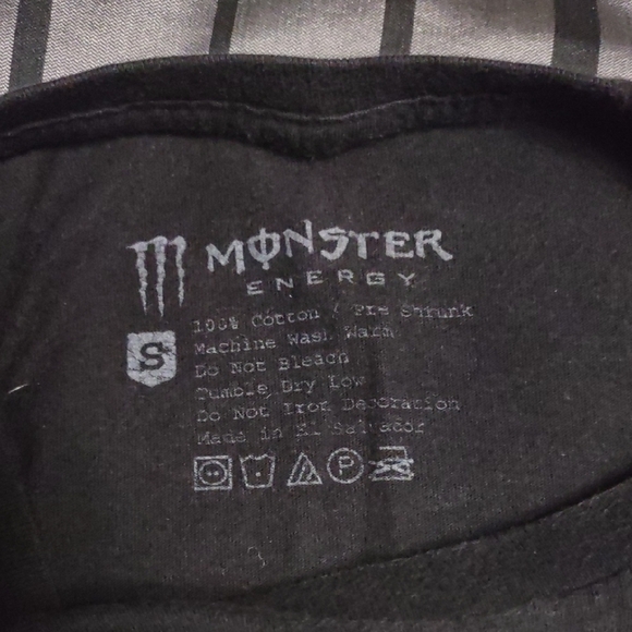 Monster Energy Black T-Shirt with Green Logo - Picture 3 of 5